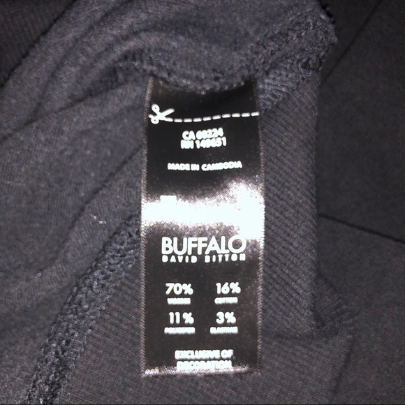 BUFFALO DAVID BITTON - MENS BLACK HOODIE SZ LARGE - Picture 5 of 8